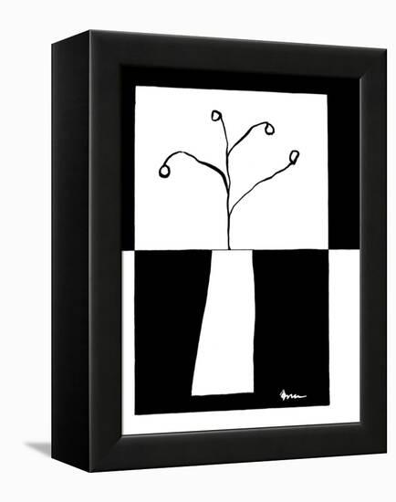 Minimalist Flower in Vase III-Jennifer Goldberger-Framed Stretched Canvas