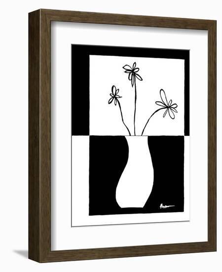 Minimalist Flower in Vase IV-Jennifer Goldberger-Framed Art Print