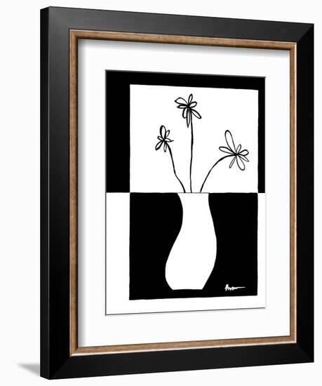 Minimalist Flower in Vase IV-Jennifer Goldberger-Framed Art Print