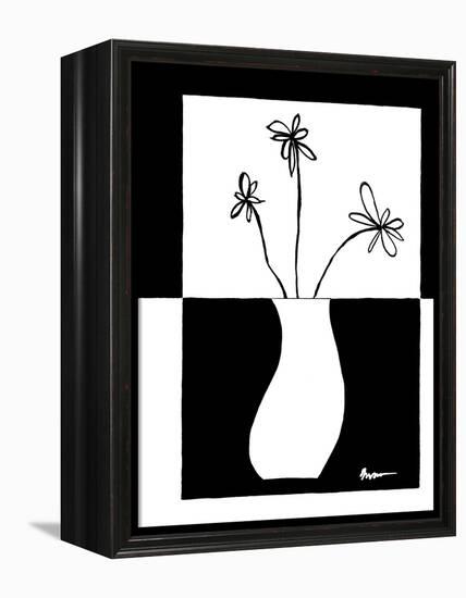 Minimalist Flower in Vase IV-Jennifer Goldberger-Framed Stretched Canvas