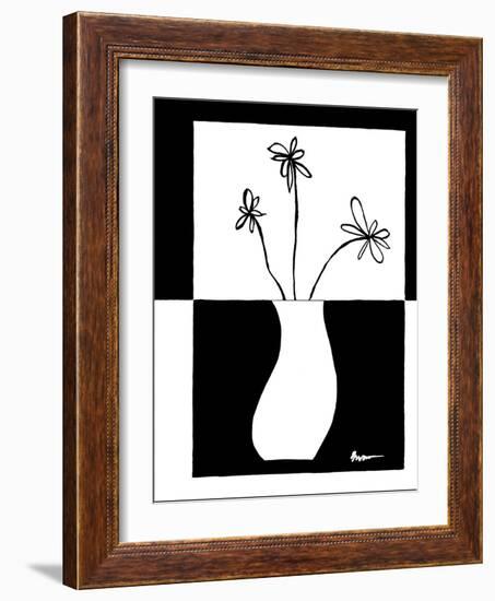 Minimalist Flower in Vase IV-Jennifer Goldberger-Framed Art Print