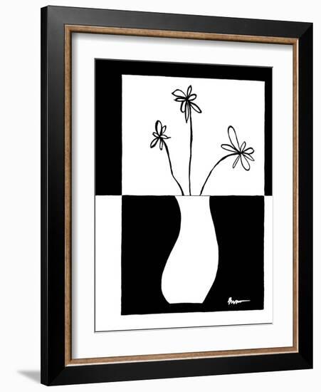 Minimalist Flower in Vase IV-Jennifer Goldberger-Framed Art Print