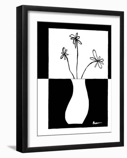 Minimalist Flower in Vase IV-Jennifer Goldberger-Framed Art Print