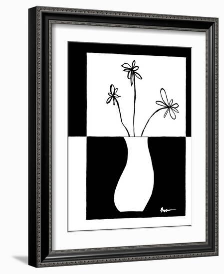 Minimalist Flower in Vase IV-Jennifer Goldberger-Framed Art Print