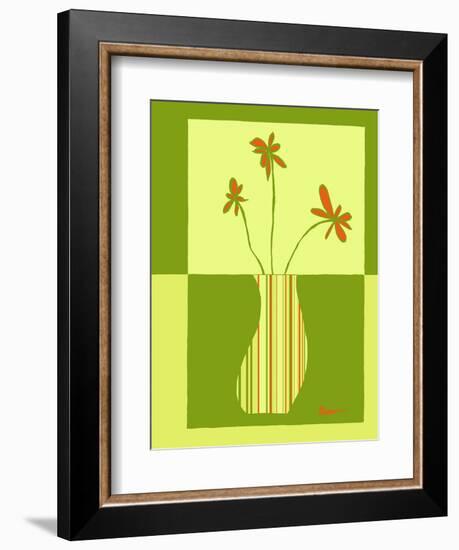 Minimalist Flowers in Green III-Goldberger & Archie-Framed Art Print