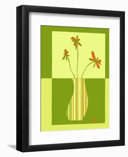 Minimalist Flowers in Green III-Goldberger & Archie-Framed Art Print