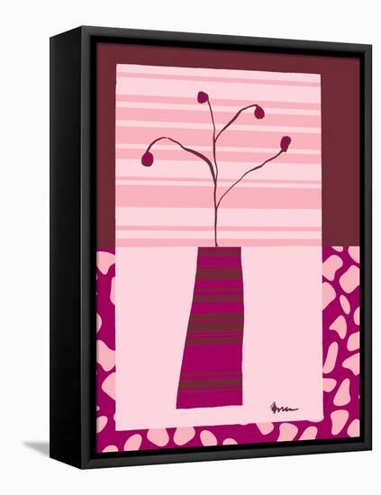 Minimalist Flowers in Pink IV-Goldberger & Archie-Framed Stretched Canvas