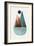 Minimalist Mid Century Orange Teal 2-Urban Epiphany-Framed Art Print