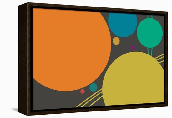 Minimalist Planets-null-Framed Stretched Canvas