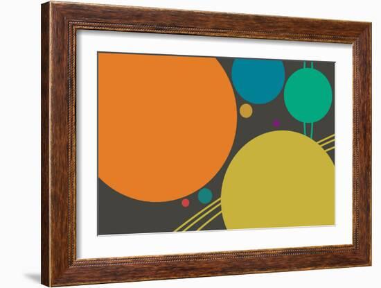 Minimalist Planets-null-Framed Art Print