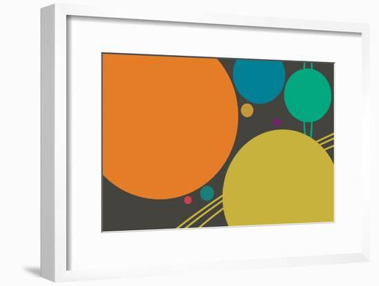 Minimalist Planets-null-Framed Art Print