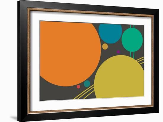 Minimalist Planets-null-Framed Art Print