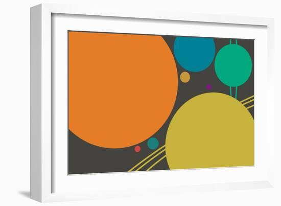 Minimalist Planets-null-Framed Art Print