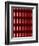 Minimalist Red Plaid Design 01-LightBoxJournal-Framed Giclee Print