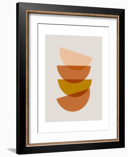 Minimalist Stacked Bowls 1-null-Framed Art Print