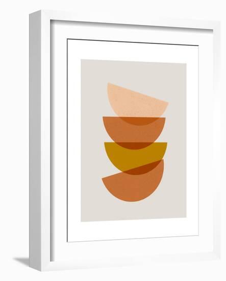 Minimalist Stacked Bowls 1-null-Framed Art Print