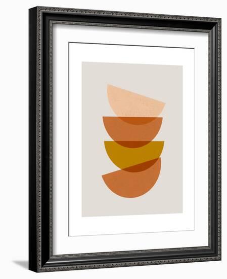 Minimalist Stacked Bowls 1-null-Framed Art Print