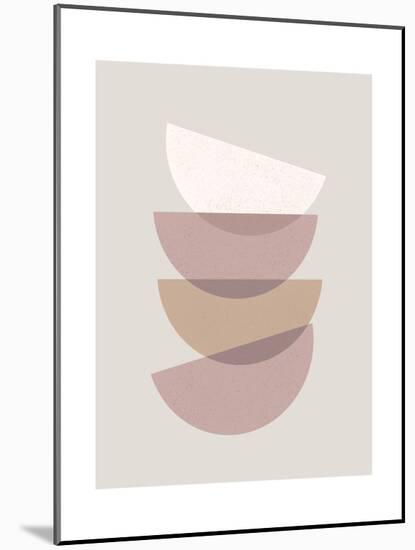 Minimalist Stacked Bowls 2-null-Mounted Art Print