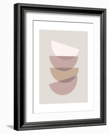 Minimalist Stacked Bowls 2-null-Framed Art Print