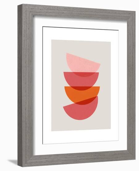 Minimalist Stacked Bowls 3-null-Framed Art Print