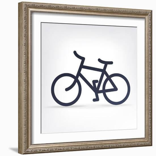 Minimalistic Bicycle Icon-pashabo-Framed Art Print