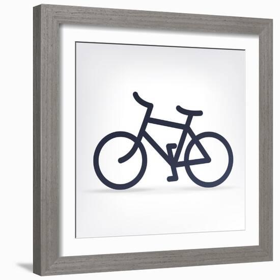 Minimalistic Bicycle Icon-pashabo-Framed Art Print