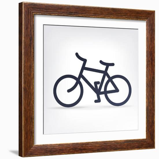 Minimalistic Bicycle Icon-pashabo-Framed Art Print