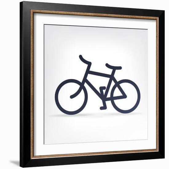 Minimalistic Bicycle Icon-pashabo-Framed Art Print