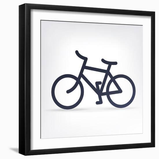 Minimalistic Bicycle Icon-pashabo-Framed Art Print