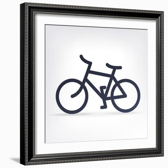 Minimalistic Bicycle Icon-pashabo-Framed Art Print