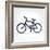 Minimalistic Bicycle Icon-pashabo-Framed Premium Giclee Print