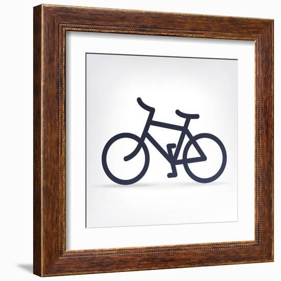 Minimalistic Bicycle Icon-pashabo-Framed Art Print