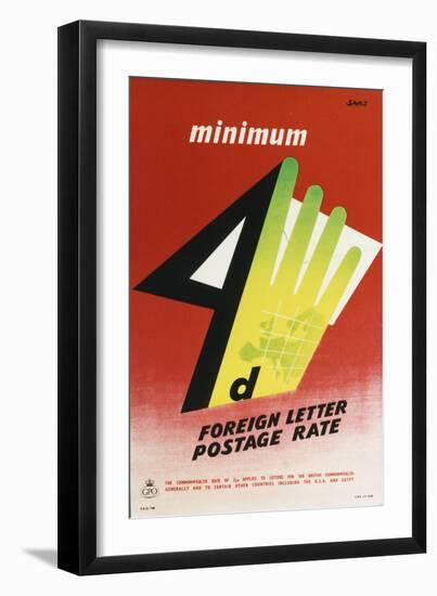 Minimum 4D Foreign Letter Postage Rate-Sams-Framed Art Print