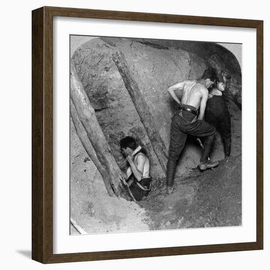 Mining at Messines Ridge, Belgium, World War I, 1914-1918-null-Framed Photographic Print