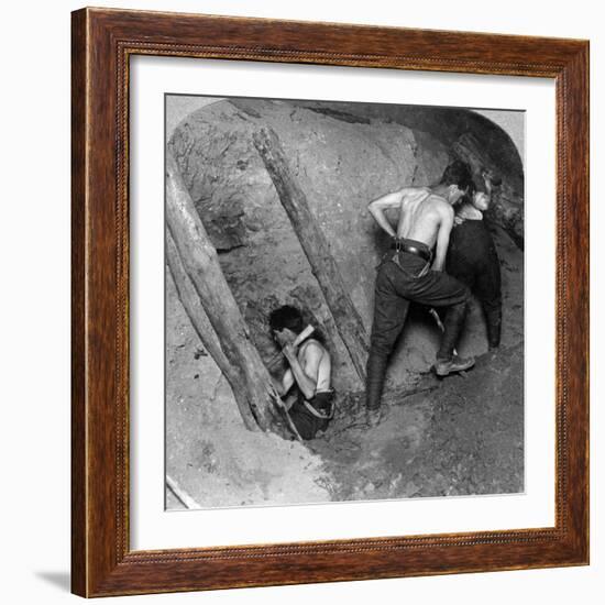 Mining at Messines Ridge, Belgium, World War I, 1914-1918-null-Framed Photographic Print