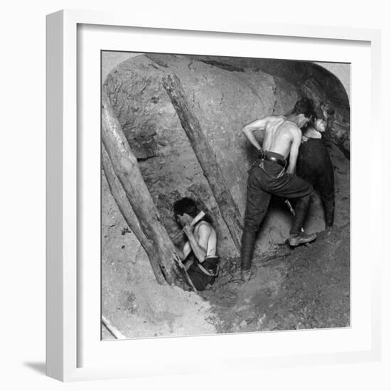 Mining at Messines Ridge, Belgium, World War I, 1914-1918-null-Framed Photographic Print