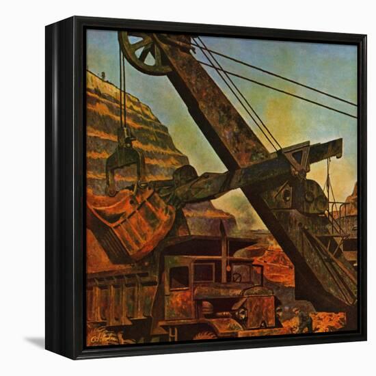 "Mining for Ore," November 22, 1947-John Atherton-Framed Premier Image Canvas