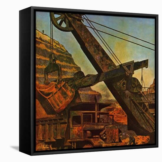 "Mining for Ore," November 22, 1947-John Atherton-Framed Premier Image Canvas