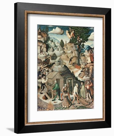 Mining Landscape, 1521-Hans Hesse-Framed Premium Giclee Print