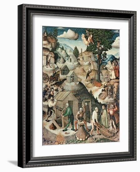 Mining Landscape, 1521-Hans Hesse-Framed Giclee Print