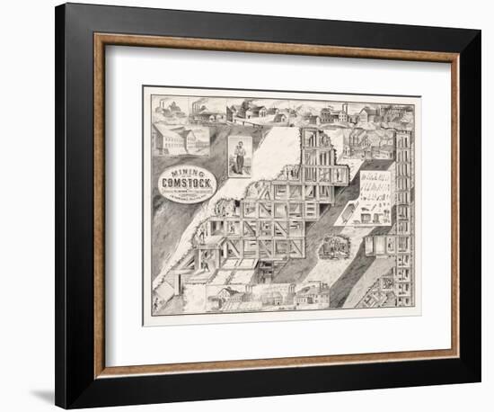 Mining on the Comstock Lode-null-Framed Giclee Print