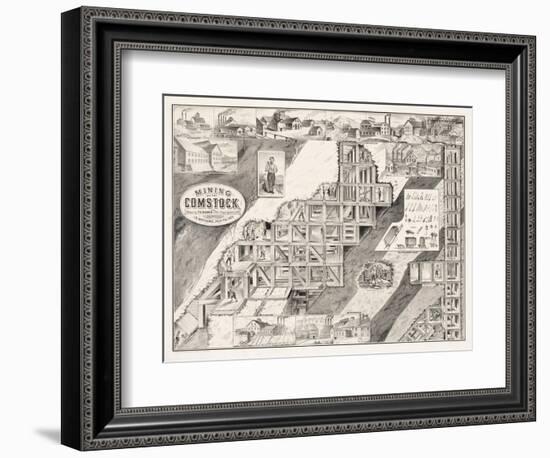 Mining on the Comstock Lode-null-Framed Giclee Print