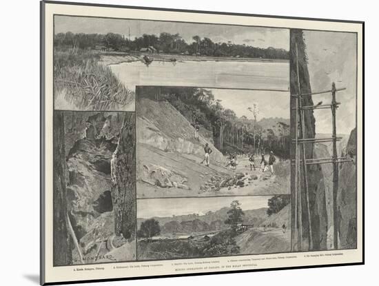 Mining Operations at Pahang, in the Malay Peninsula-Charles Auguste Loye-Mounted Giclee Print