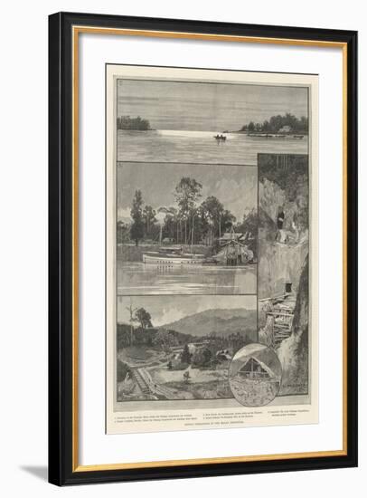 Mining Operations in the Malay Peninsula-Charles Auguste Loye-Framed Giclee Print