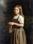 Girl Knitting, 1854-Minna Heeren-Framed Giclee Print