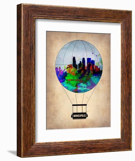 Minneapolis Air Balloon-NaxArt-Framed Art Print