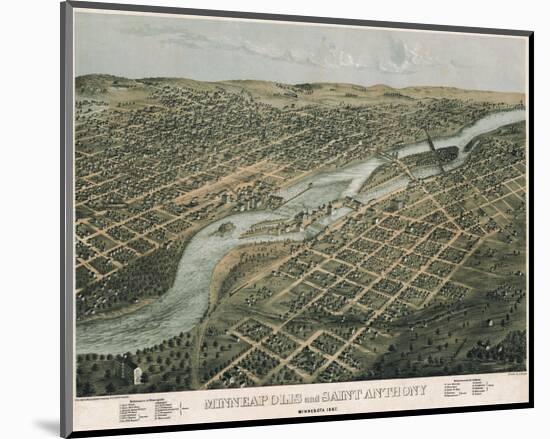 Minneapolis and Saint Anthony, Minnesota, 1867-A^ Ruger-Mounted Art Print