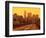 Minneapolis Bridge with city skyline in the background, Minneapolis, Minnesota, USA-Panoramic Images-Framed Photographic Print