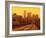 Minneapolis Bridge with city skyline in the background, Minneapolis, Minnesota, USA-Panoramic Images-Framed Premium Photographic Print