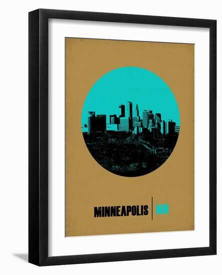 Minneapolis Circle Poster 1-NaxArt-Framed Art Print